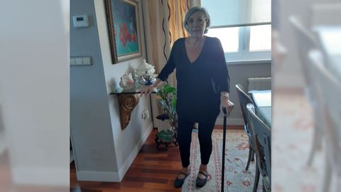 Isabel, vecina de Torre Coruña, en su casa