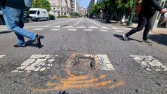 Baches se�alizados en espera de reparaci�n