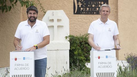 El presidente de la Regin de Murcia, Fernando Lpez Miras y el presidente de la Xunta de Galicia, Alfonso Rueda.