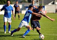 Los ponteses en el partido disputado frente al Lugo.