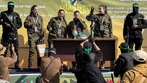 Las mujeres liberadas por Hams en Gaza.