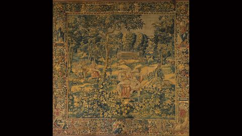 Uno de los tapices flamencos que va a restaurar la Real F�brica de Tapices por encargo de la Fundaci�n Cristina Masaveu