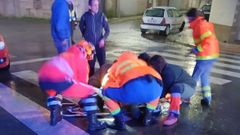 Imagen de un atropello ocurrido en un paso de peatones de Carballo este pasado mes de enero.