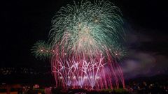 Fuegos artificiales de San Mateo 2023 en Oviedo.