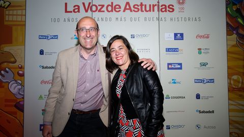 Los periodistas Ral lvarez y Susana Machargo