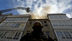 Incendio en un edificio de la calle Concepci�n Arenal de Ferrol