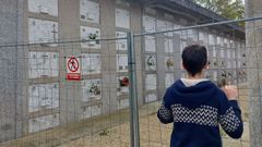 La zona de riesgo del cementerio de Corti��n est� vallada. 