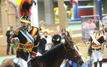 Los Xenerais do Ulla protagonizaron ayer uno de sus Altos en el recinto ferial de Silleda. 