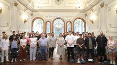 Alumnos que participan en el proyecto Erasmus+ de la Diputacin de Pontevedra, el pasado julio