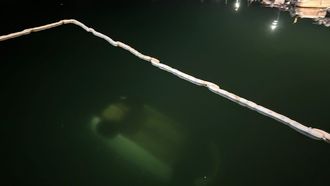 Coche caido al agua en puerto de A Pobra