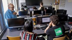 Alumnos de la escuela del CIFP Imaxe e Son de A Coru&ntilde;a.