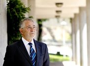 Francisco Rubio, en los juzgados de Santiago en los que tuvo su �ltimo destino antes de jubilarse. 
