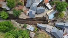 Cauce de O Regueiro da Canela, por donde baj� el agua que asol� A Bouza, en Viana do Bolo