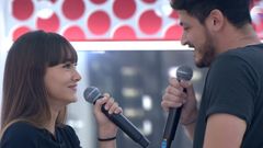 Segundo pase de micros de Aitana y Cepeda cantando �No puedo vivir sin ti�