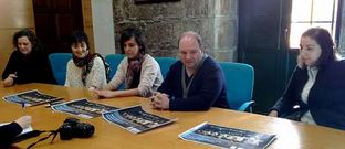 Maite Casal, Marita Casal, Paula Fern�ndez, Mat�as Rodr�guez y Mariela L�pez, ayer en la presentaci�n.