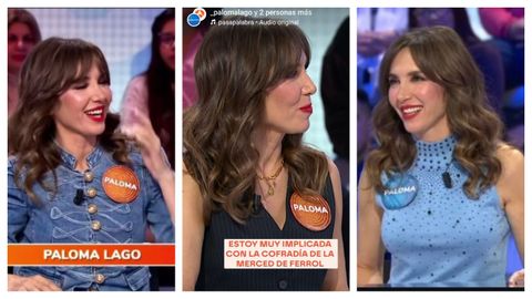 La ferrolana Paloma Lago con moda de Nuria Espasandn, en Pasapalabra