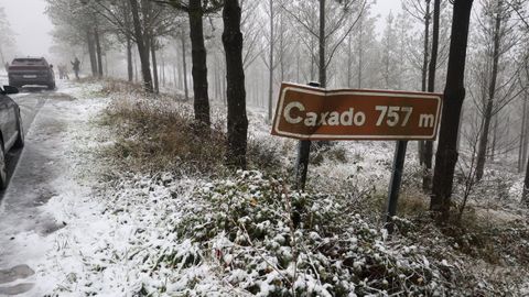 En apenas dos horas se ti�� de blanco el monte, a 757 metros de altitud