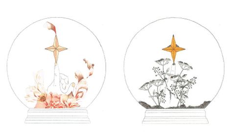 Dos de los grabados personalizados por Estefan�a Mart�n para Gema Llamazares