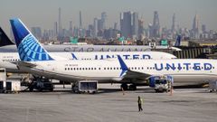 Aviones de United Airlines en el aeropuerto de Newark.