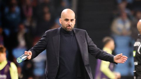 El entrenador del Celta, Claudio Gir�ldez, durante el partido frente al Mallorca de este domingo en Bala�dos.