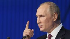 Vladimir Putin, durante su intervenci�n el jueves en el foro de discusi�n internacional Valdai.