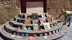 Estallido de Cultura de Cimavilla en 2018.Uno de los rincones llenos de libros de la anterior edici�n del #EstallidodeCultura