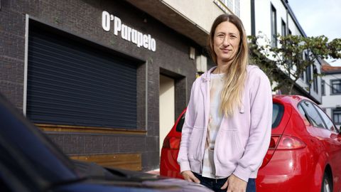 Cristina, delante de O Parapeto