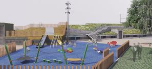 Dos recreaciones virtuales de la plaza de la Sagrada Familia. 