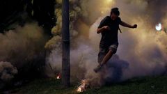 Disturbios callejeros en Barcelona el 18 de octubre, coincidiendo con la huelga en protesta contra la sentencia del Supremo