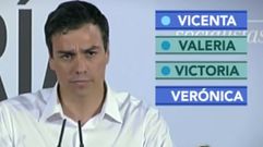 Pedro S�nchez cambia a Juana por Valeria