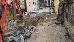 Obras en la calle Fonte do Galo