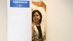 María Novo, en los juzgados de Lugo, cuando se investigaba su posible implicación en un fraude en el PXOM.