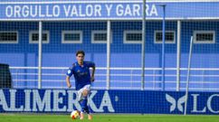 Pablo Agudn, en un partido con el Vetusta