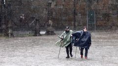 Temporal de lluvia y viento en Santiago 