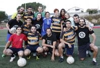 Jugadores de las plantillas del Auriense, reunidos en uno de sus �ltimos entrenamientos. 