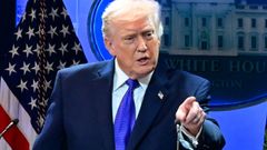 Donald Trump, durante una rueda de prensa.