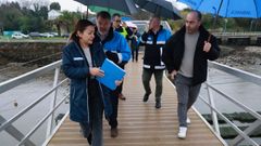 La conselleira do Mar durante su visita a Barallobre