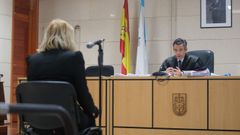 La acusada, durante su declaraci�n en la primera sesi�n del juicio.