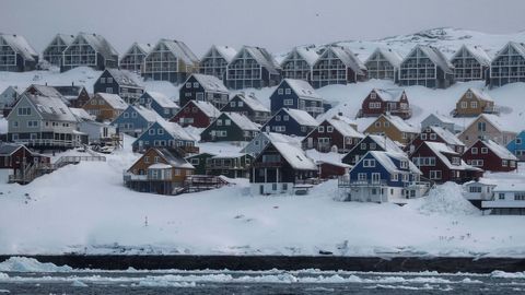 Vista de Nuuk, la capital groenlandesa