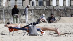 Al buen tiempo, buena playa y terraceo en Sanxenxo