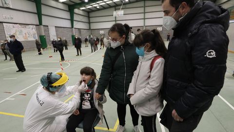 Imagen del cribado masivo realizado por el Sergas en O Vicedo, donde no se contabiliza en este momento ningn caso de coronavirus