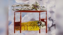 Fotografa cedida por Sotheby's del autorretrato surrealista El Sueo (La cama) de la pintora mexicana Frida Kahlo.