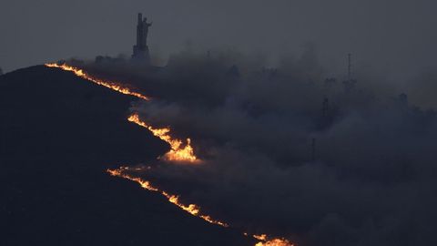 Incendio del monte Naranco, en Oviedo