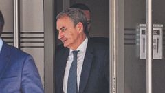 El expresidente Zapatero abandonando la Audiencia Nacional, el pasado 17 de junio, tras tomar declaraci�n.