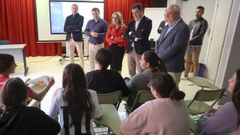 O conselleiro de Educaci�n, Ciencia, Universidades e FP, Rom�n Rodr�guez, acompa�ado pola delegada territorial da Xunta en Ferrol, Martina Aneiros, visita o Colexio CPI As Mirandas