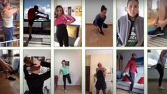 Collage con imagenes de algunos de los participantes en la iniciativa virtual de la AECC La Carrera m�s larga