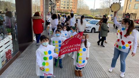 Desfile de Entroido 2022 de los nios del colegio del CEIP Plurilinge Manuel Murgua, en A Corua