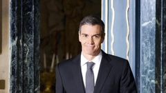 Pedro S�nchez tras su audiencia privada con el papa Le�n XIV en el Vaticano.