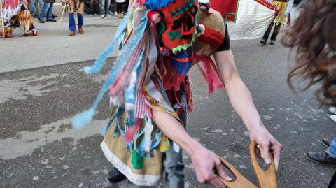 Viana acoge la mayor mascarada de la pennsula Ibrica.Una de las mscaras participantes en el desfile.