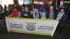 La manifestaci�n convocada por la SCD Salcedo recorri� las calles de Pontevedra